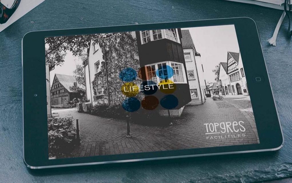 Sito ceramiche TopGres su tablet, web design di di Estrogeni&Partners
